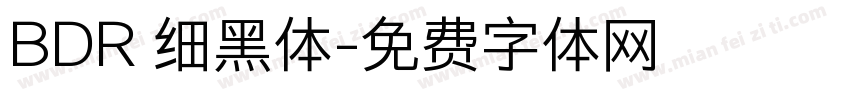 BDR 细黑体字体转换